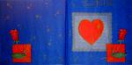 100 Heart / Hearts - 3-ply (blue)